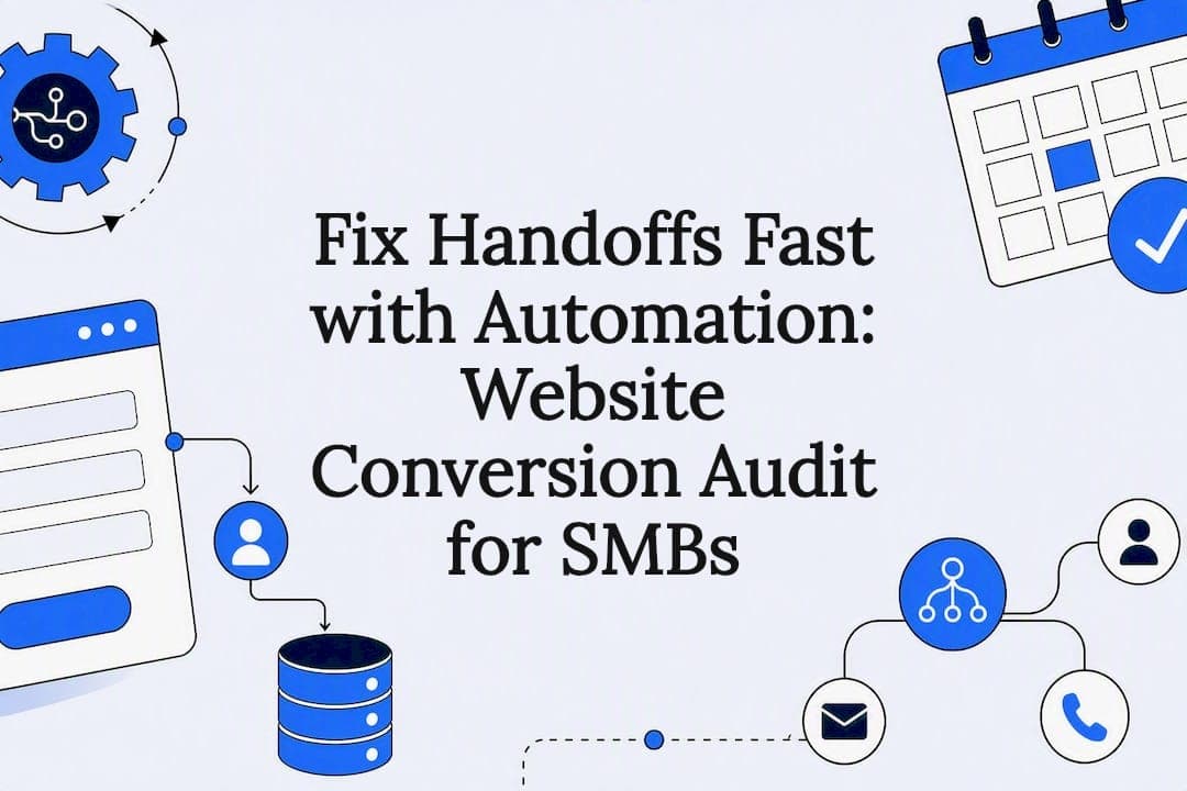 Fix Handoffs Fast with Automation: Website Conversion Audit for SMBs