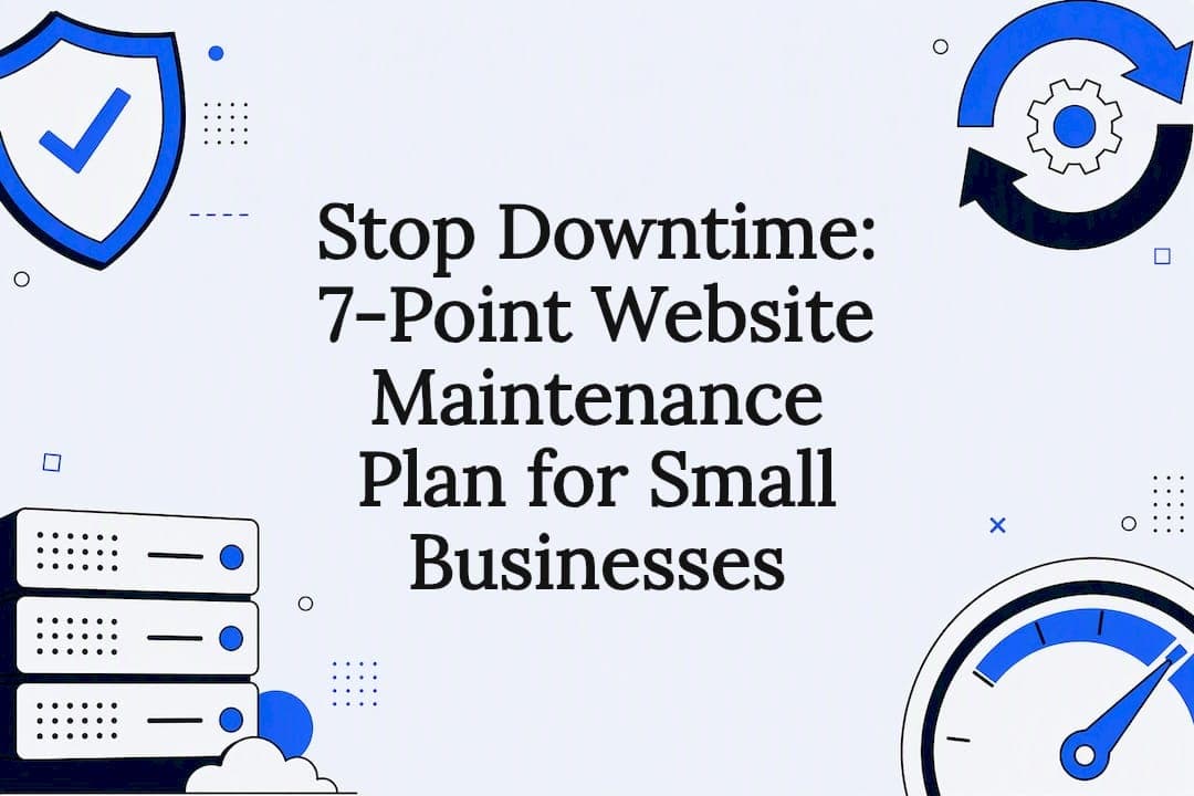 Stop Downtime: 7-Point Website Maintenance Plan for Small Businesses