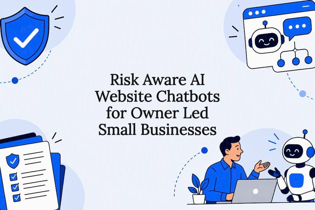 Risk Aware AI Website Chatbots for Owner Led Small Businesses