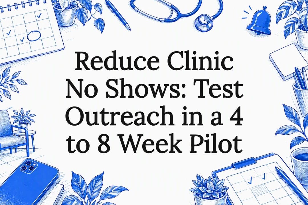 Reduce Clinic No Shows: Test Outreach in a 4 to 8 Week Pilot