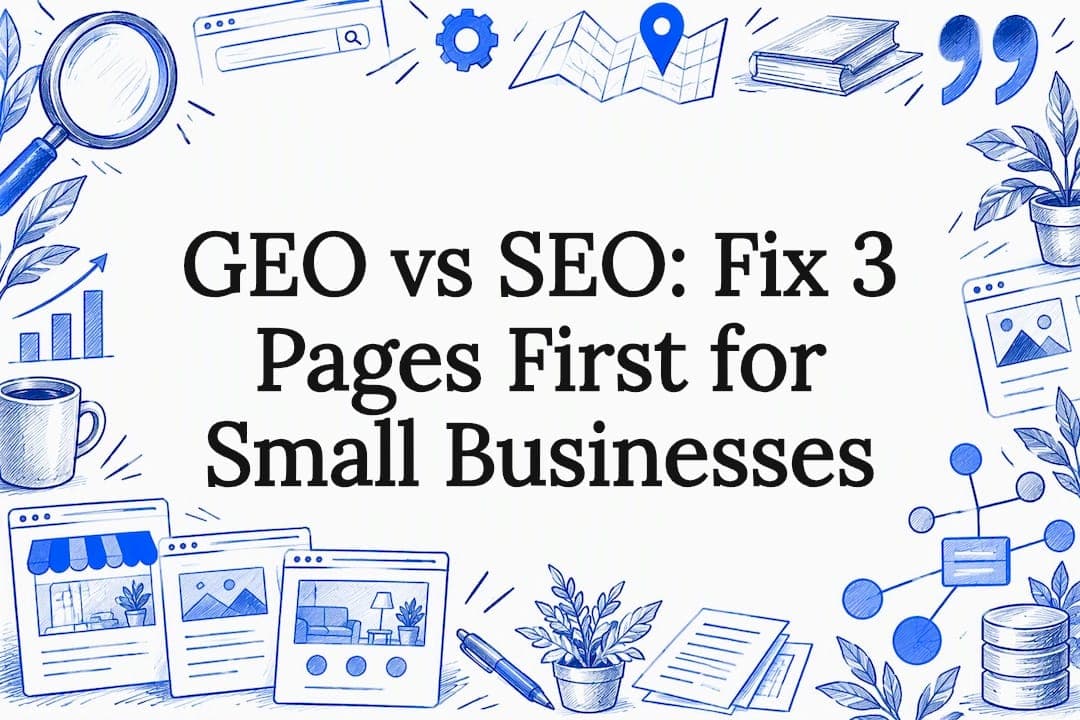 GEO vs SEO: Fix 3 Pages First for Small Businesses